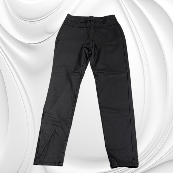 SHEIN Women’s Medium Black Waxy High Rise Jean Pant - Picture 2 of 3